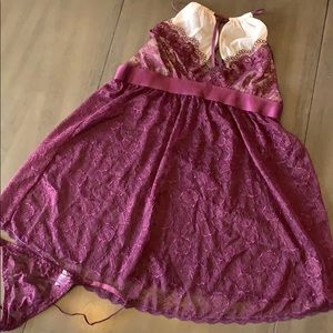 Burgundy/purple babydoll set
